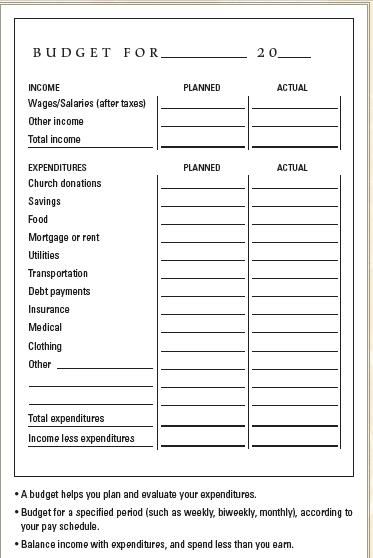 Printables Lds Budget Worksheet my life in words pics song video news family food supply photobucket