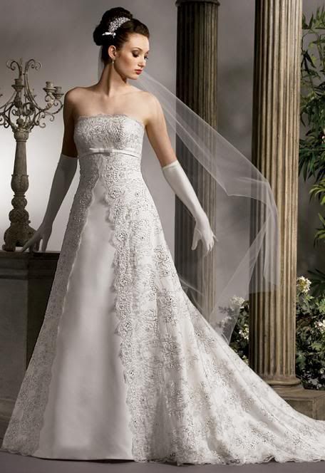 High class embroidery wedding dresses