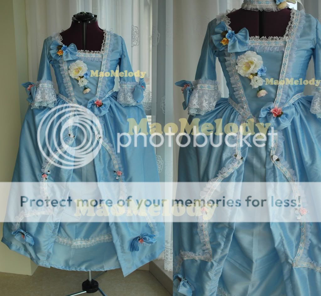 18th century Rococo Baroque Cosplay Costume Dress b9  